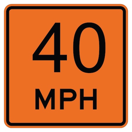 Sign Solutions Usa 24 in Height, 24 in Width, Aluminum, Square DUS08HYE2424W13-1P40